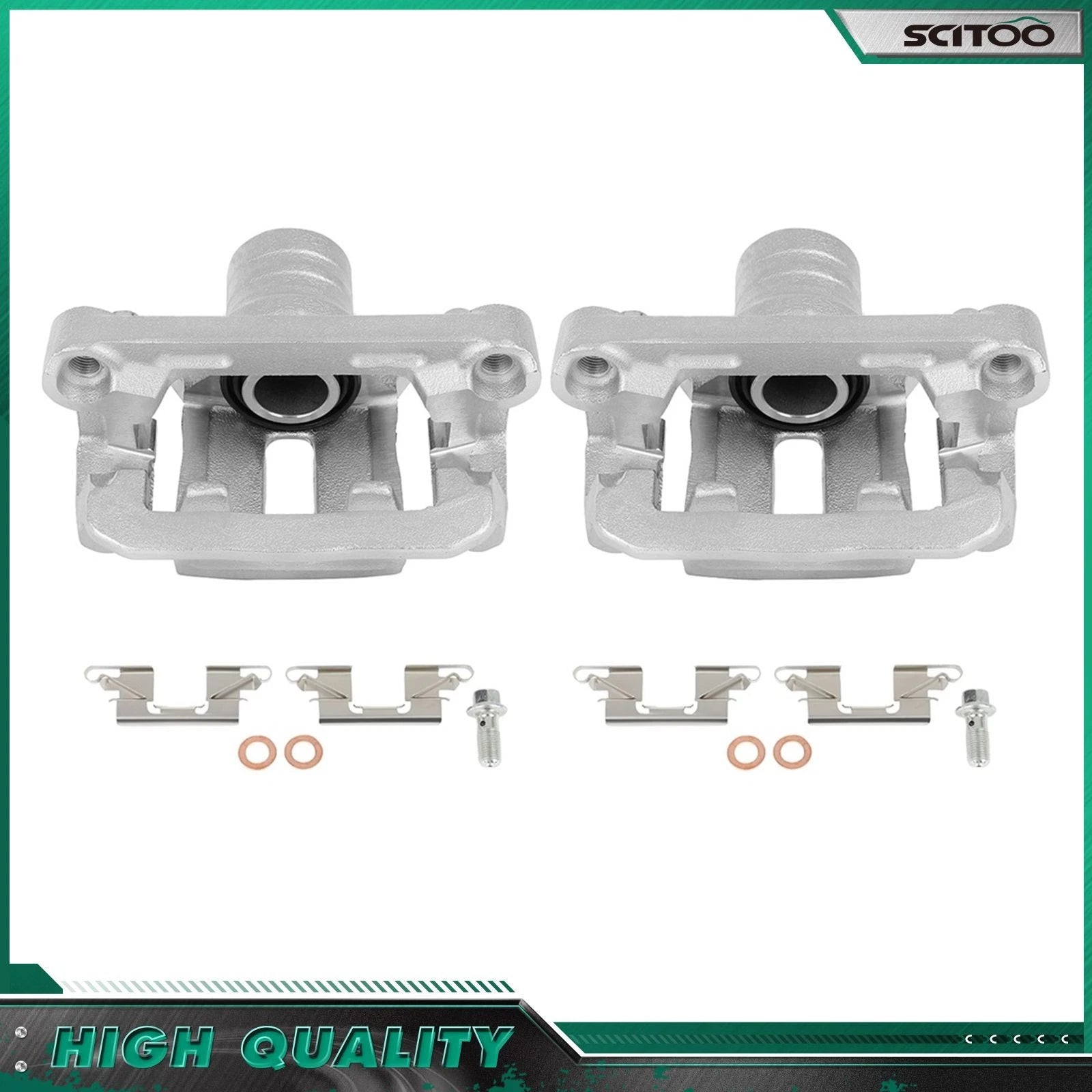 Set of 2 Rear Brake Calipers w/ Bracket for Nissan Xterra (2005–2015)