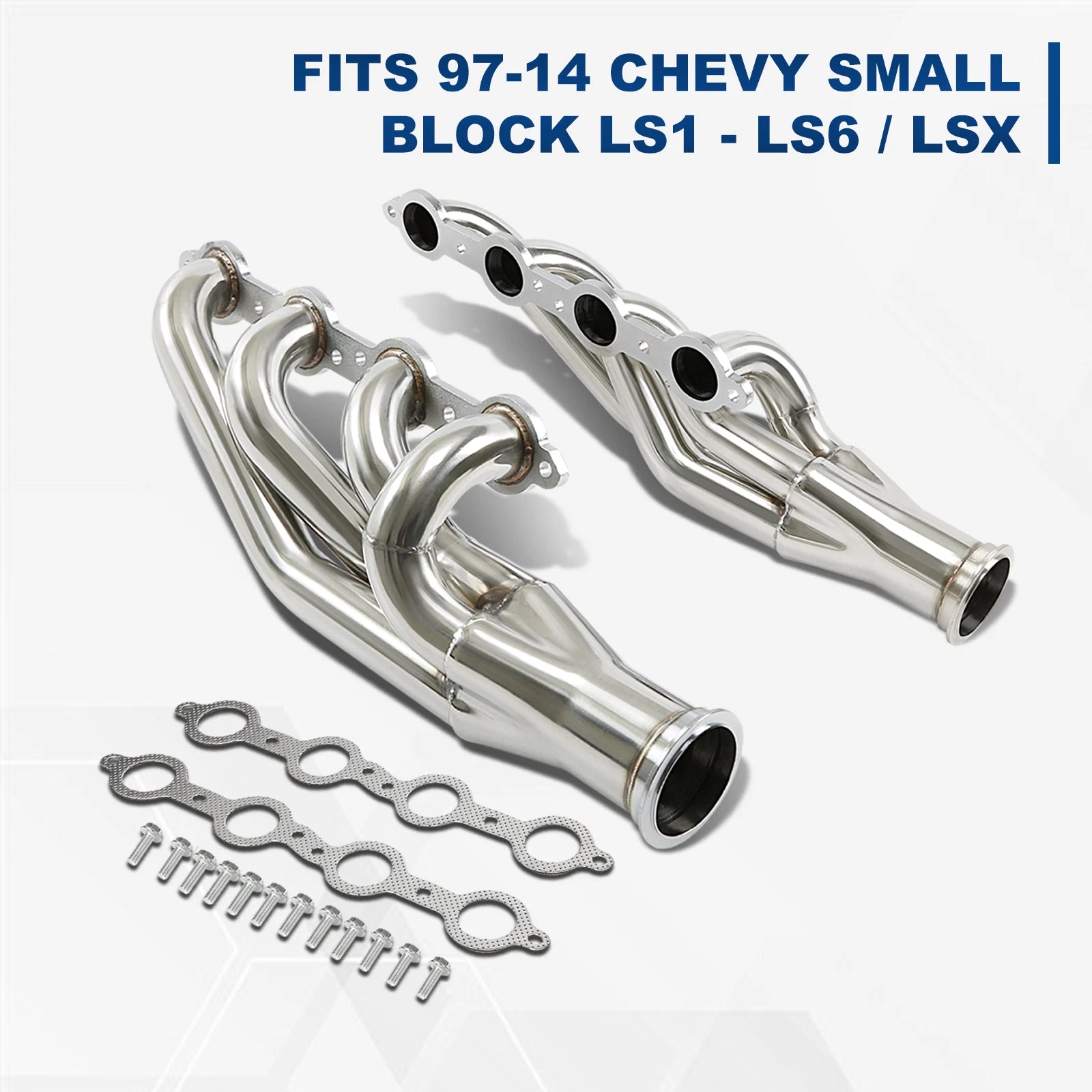 Exhaust Header for Chevy Small Block SBC LS1/LS2/LS3/LS6 V8 (1997–2014)
