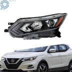 LED Driver Side Headlight for Nissan Rogue (2020-2022) Black Assembly
