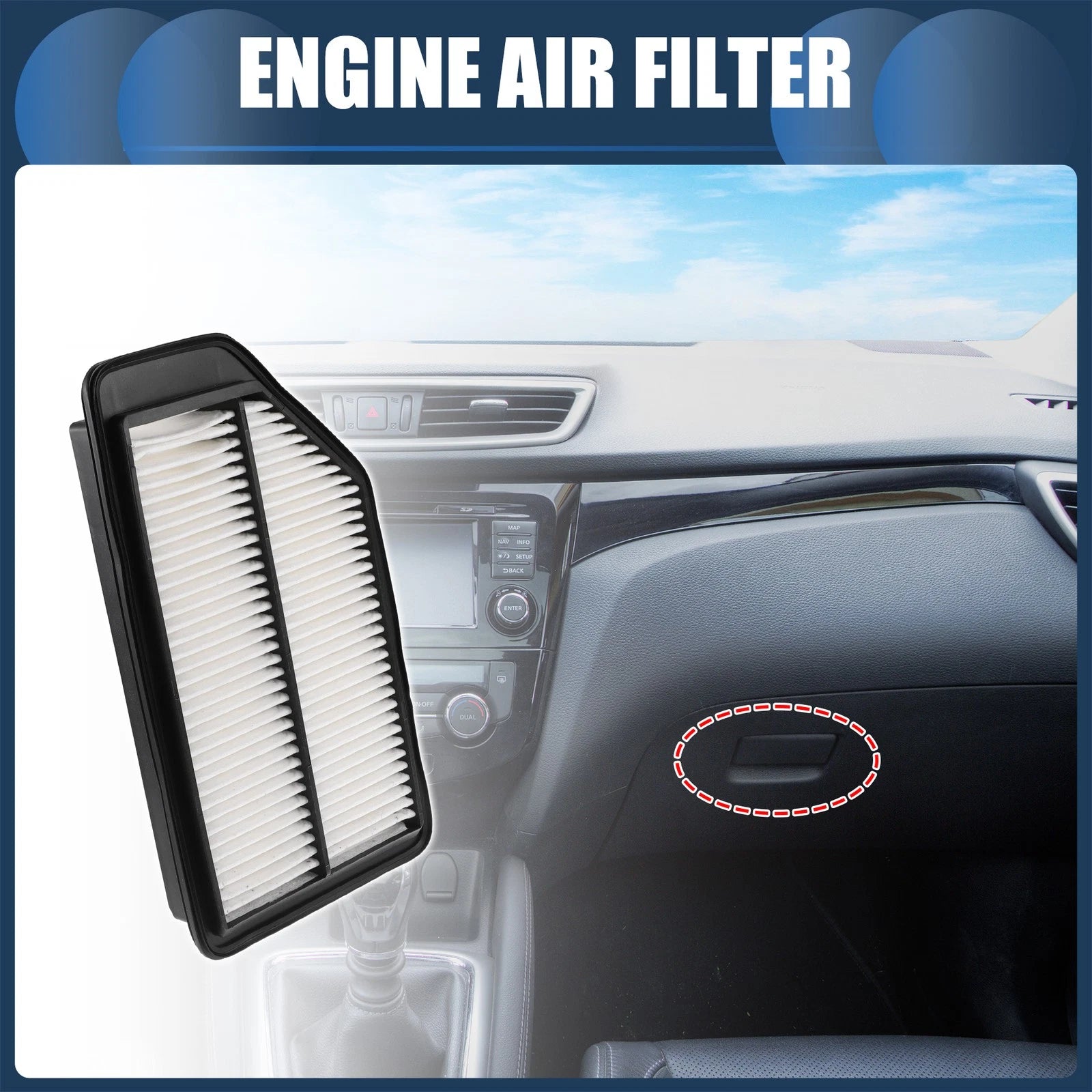 Engine Air Filter No. 17220RV0A00 for Honda Odyssey (2011–2017)