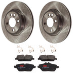 Set of 2 Brake Disc and Pad Kits for Mini Cooper