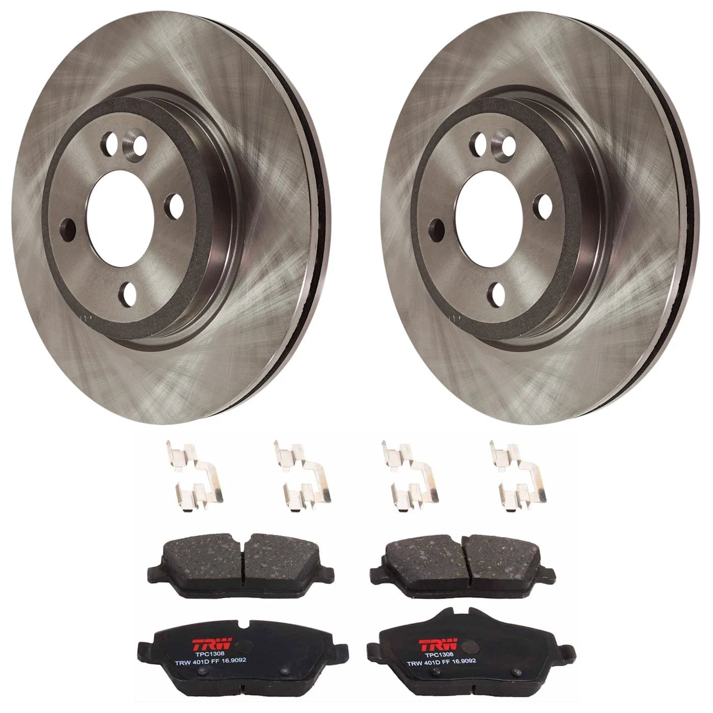 Set of 2 Brake Disc and Pad Kits for Mini Cooper