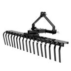 50-Inch Black Landscape Rake Comb for Class 0 Tractors