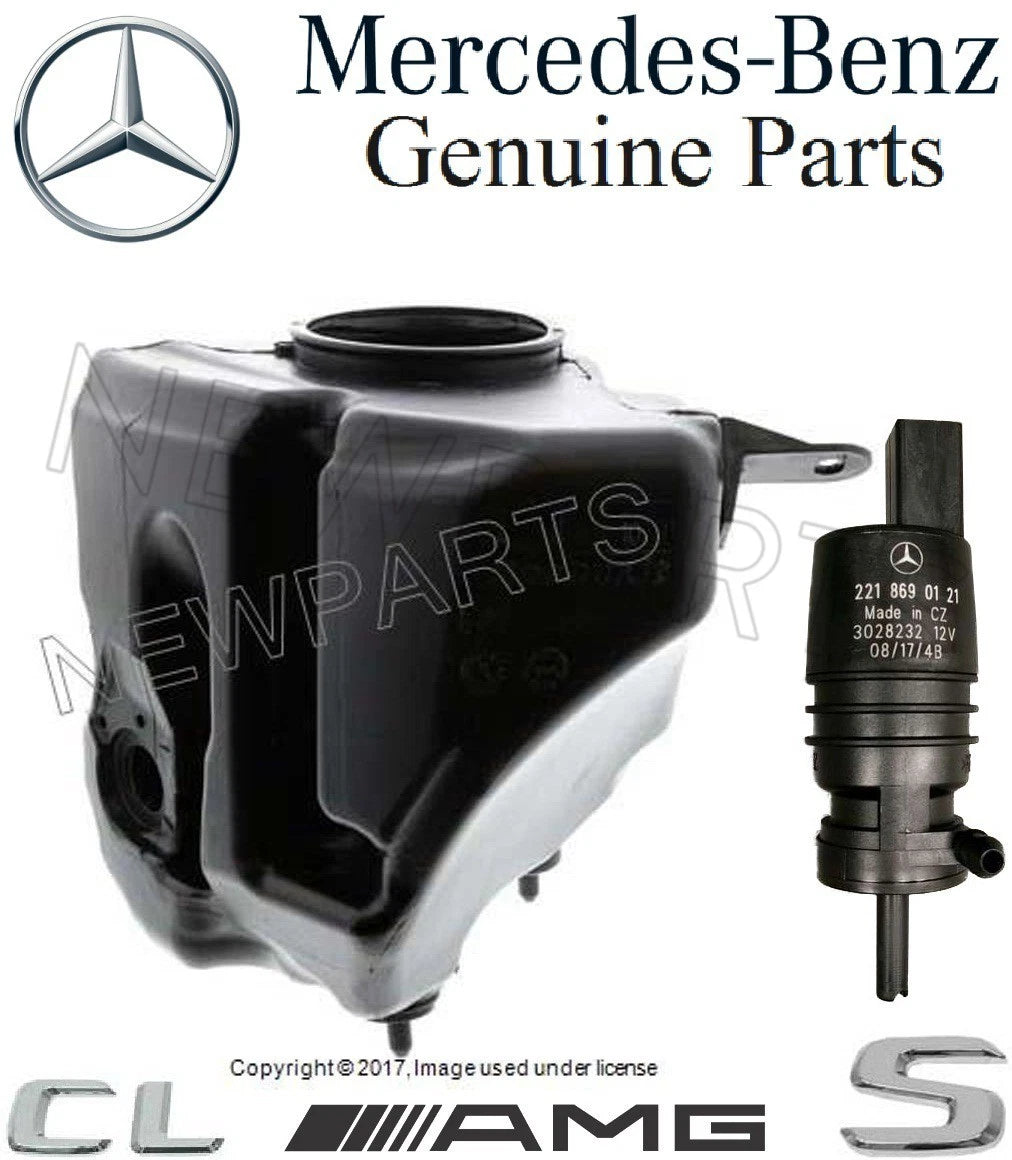 Windshield Washer Fluid Reservoir & Pump Set for Mercedes W221 S C216 (2007–2013)
