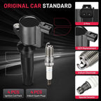 Set of 4 Ignition Coils & Spark Plugs for Ford Escape Transit Focus (2000-2023)
