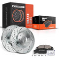 Set of 6 Drilled Brake Rotors & Pads for Ford Focus (2008–2011)
