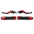 Red Extendable Brake Clutch Lever Grip Set for Yamaha YZF R1 R6S (2004-2023)