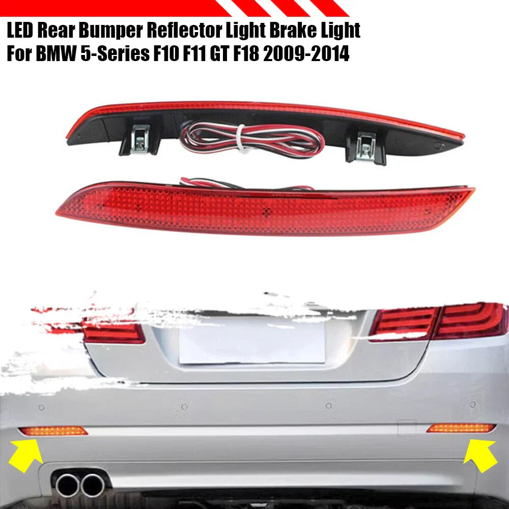 Rear Bumper Reflector Tail Light for BMW 5-Series F10 F11 F18 (2009–2014)