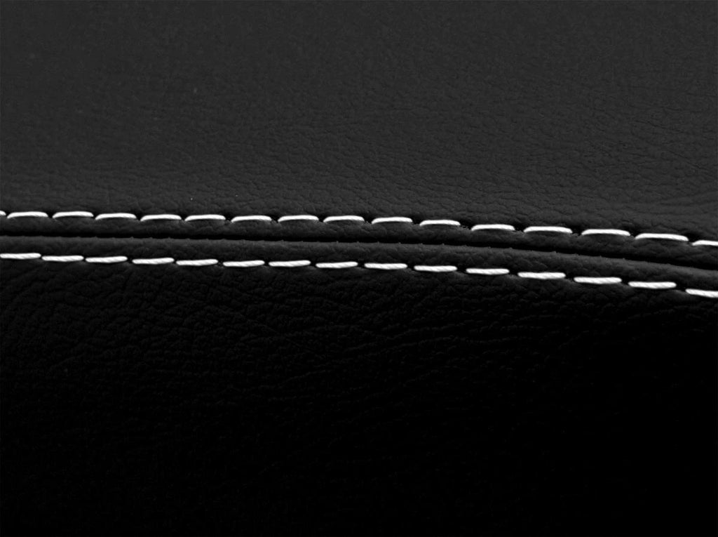 Leather Console Lid Armrest Cover for Ford Explorer (2002–2005) White Stitch