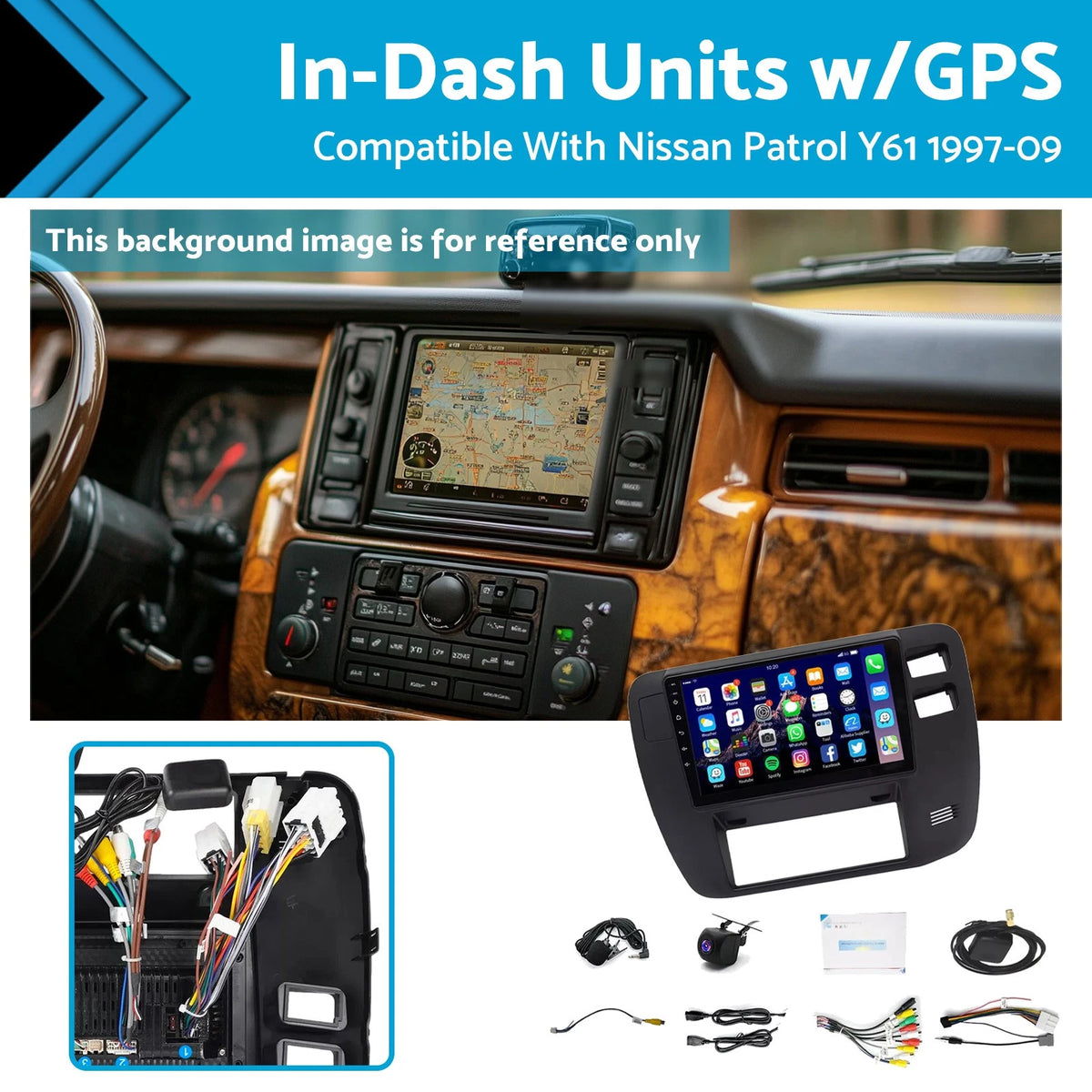 Android Auto Head Unit with GPS for Nissan Patrol Y61 (RHD)
