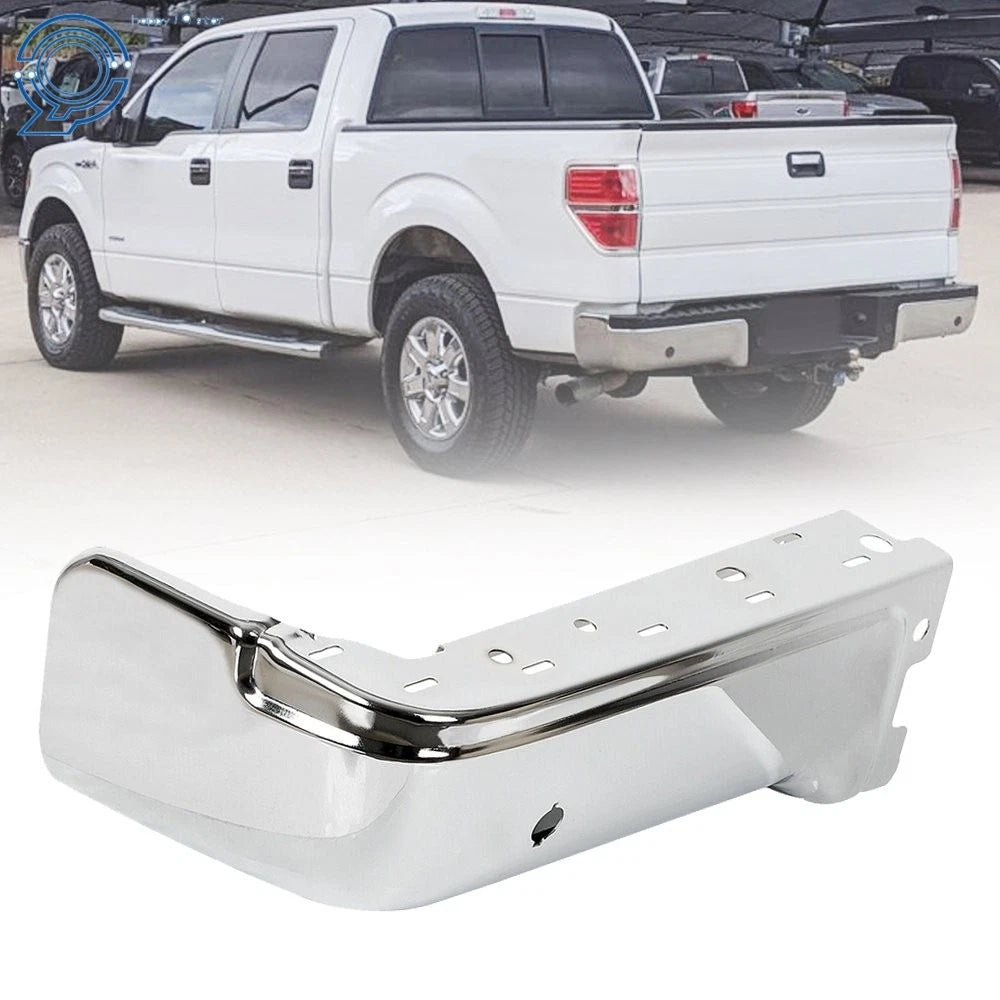 Rear Bumper Face Bar End Cap for Ford F150 (2009–2014) w/ Sensor Hole, Driver Side