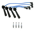 NGK 7mm Wire Set & 4 Nickel Spark Plugs for Kia Rio L4 (2001–2005)