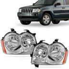 L+R Headlight Assembly for Jeep Grand Cherokee (2005–2007)
