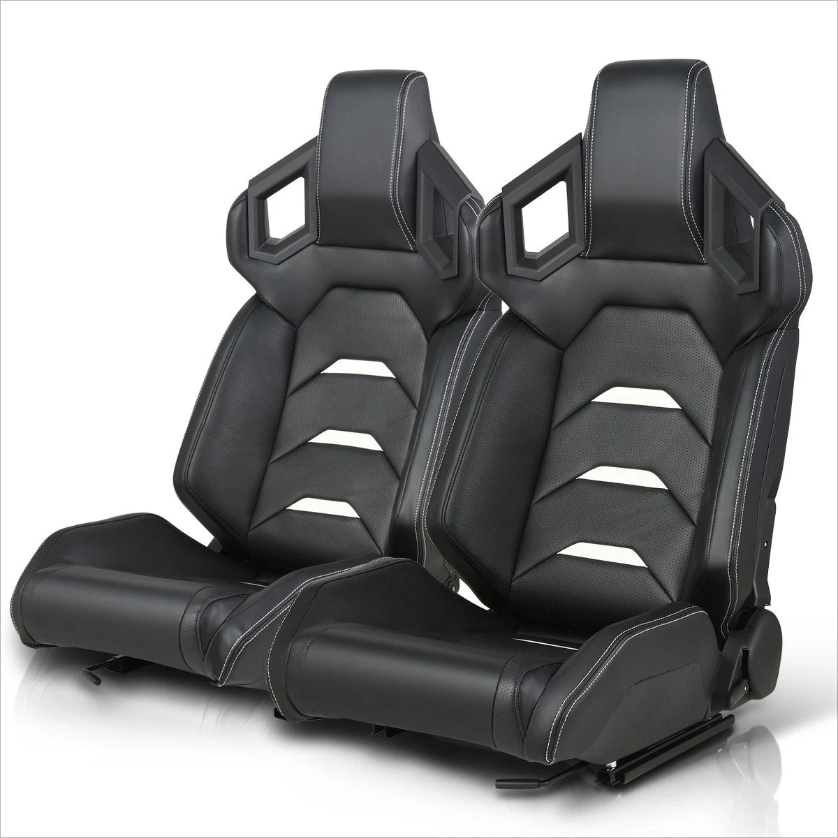 2Pcs Reclinable Racing Seats for Universal Fit (Carbon Fiber Pattern)