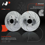 Front Side Drilled Rotors & Ceramic Pads for Toyota Camry Avalon Lexus (2018–2022)