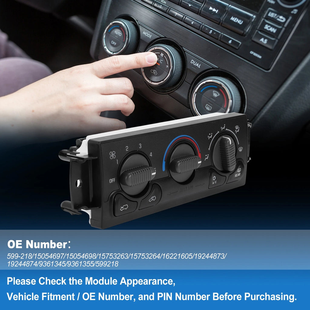 A/C Heater Climate Control Switch Module for Chevrolet Silverado (No. 599-218)