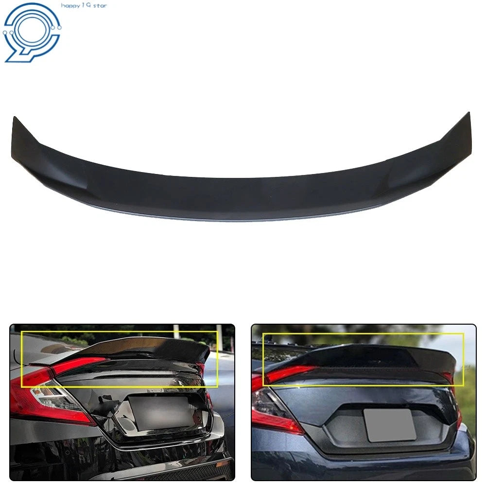 Rear Trunk Wing Spoiler for Honda Civic (2016–2020) High Kick Duckbill