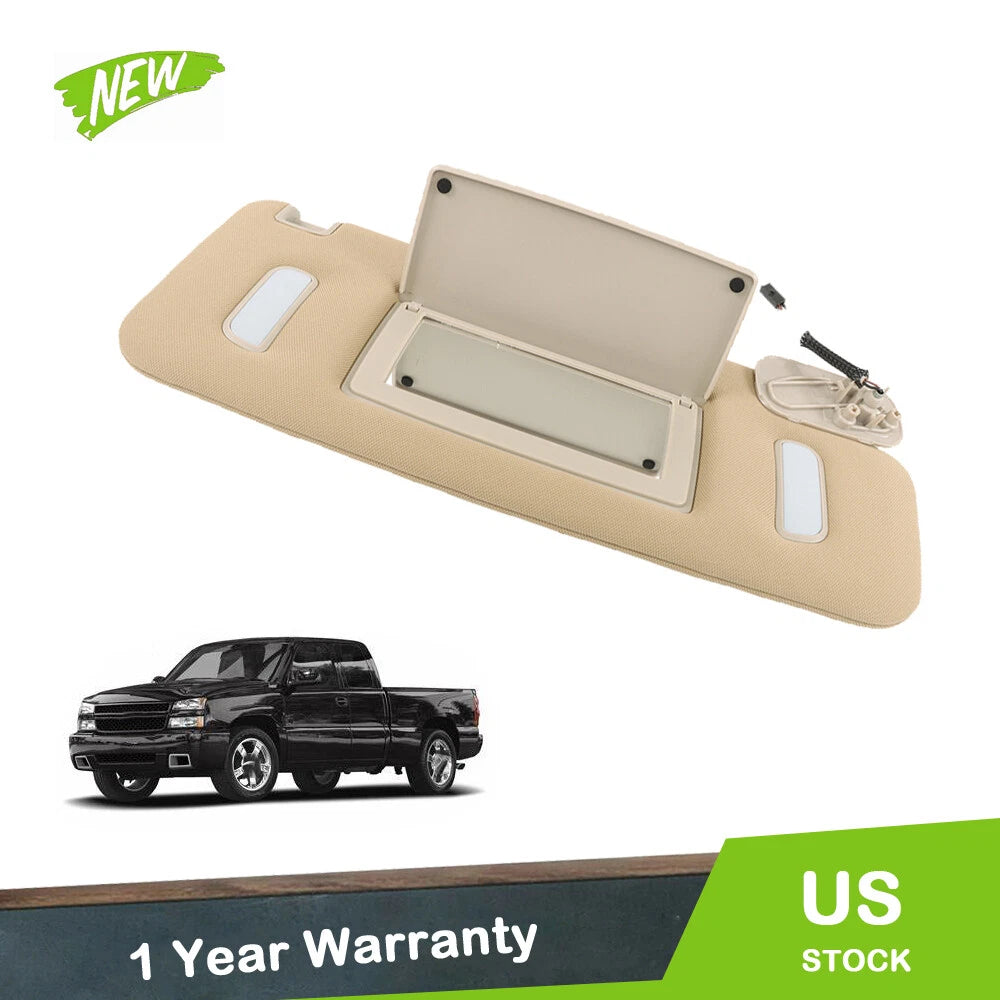 Passenger Side Lighted Sun Visor for Silverado Sierra Tahoe Yukon (2007–2014)