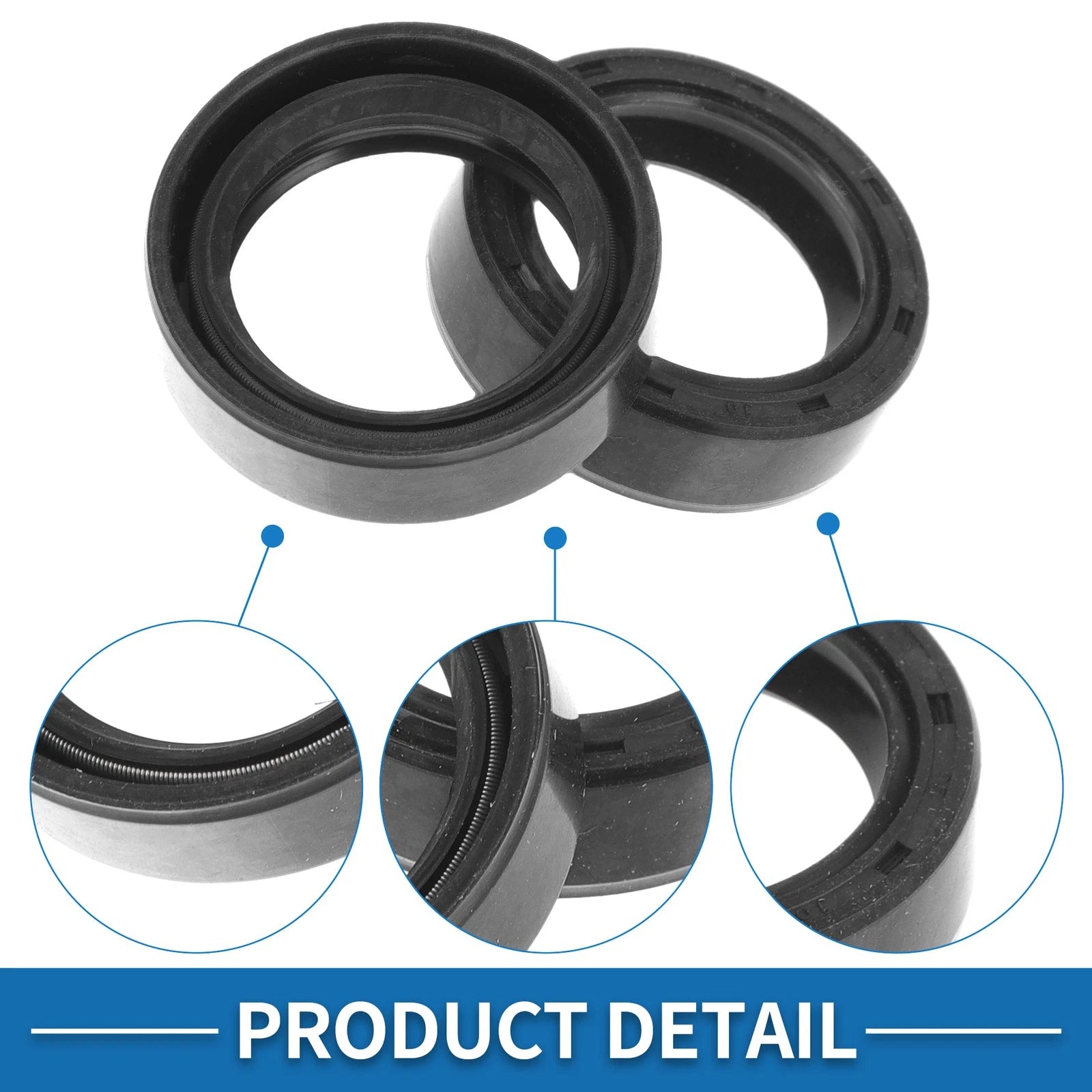 Set of 5 Oil Seal Ring for Rotary Shaft 25x35x10mm Nitrile Rubber