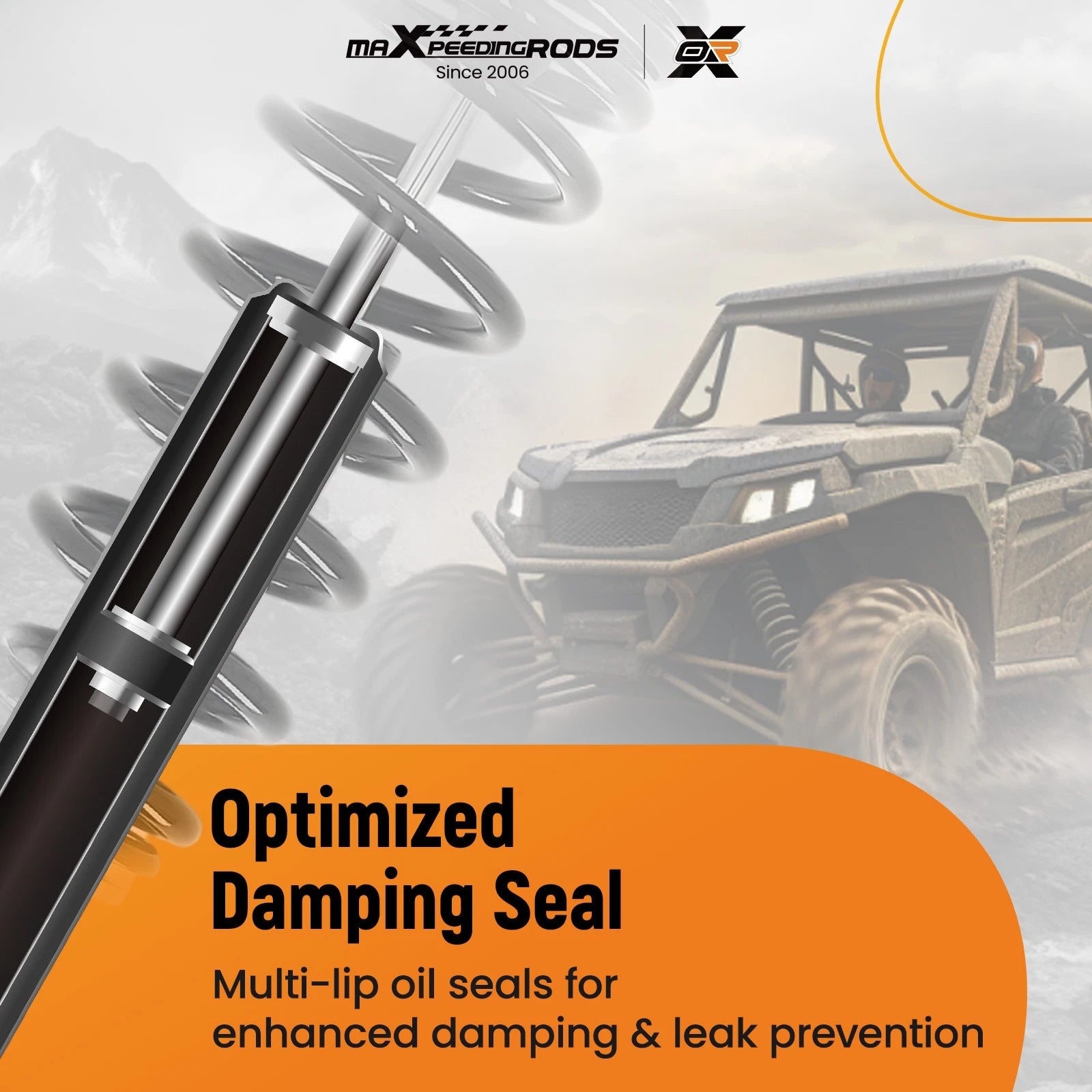 Rear Gas-Charged Shock Absorber for Polaris General 1000 EPS (2017–2022) 7044628