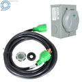 30 Amp Generator Cord and Power Inlet Box Combo Kit 15FT Waterproof