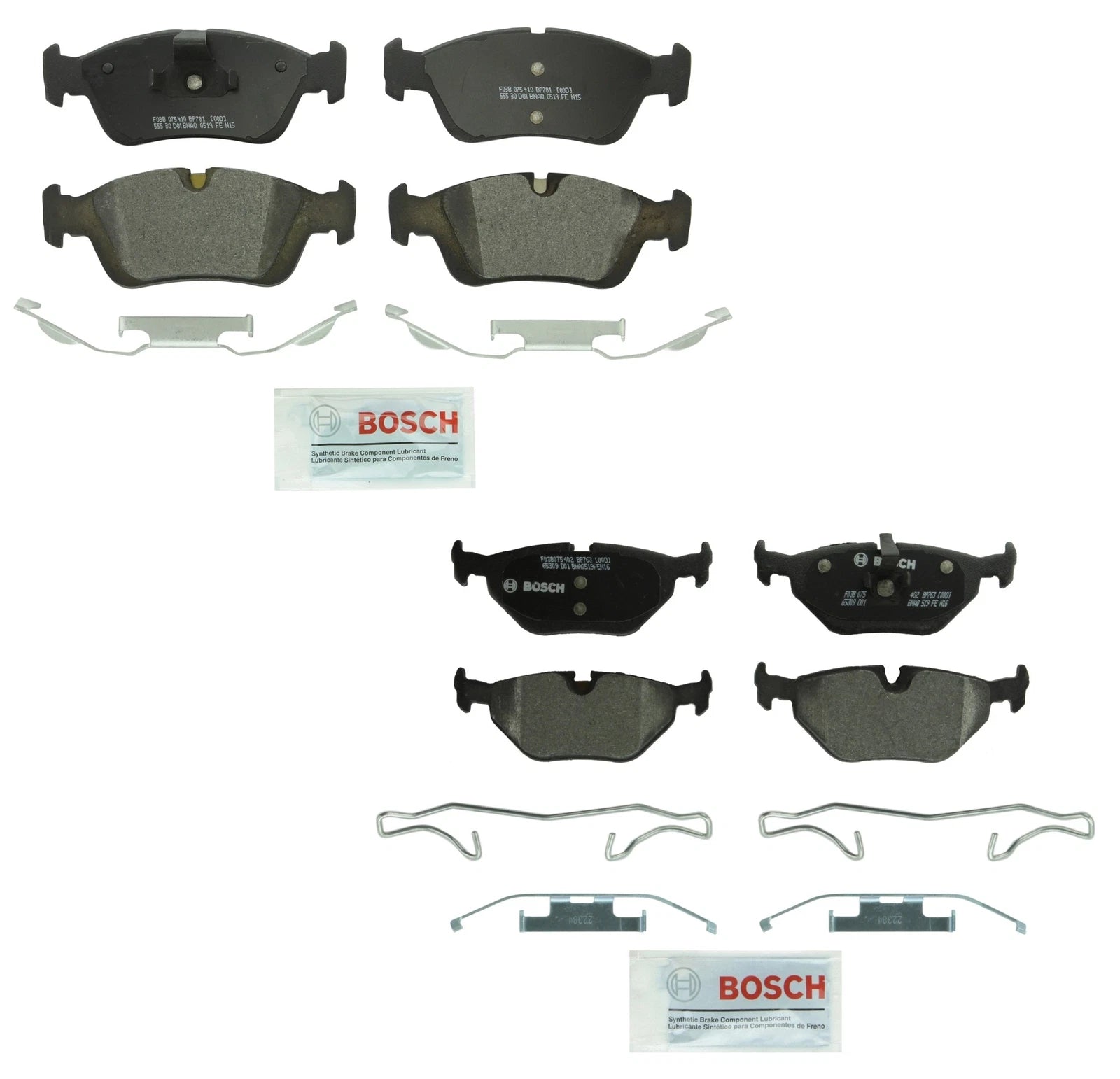 Bosch QuietCast Brake Pad Kit for BMW E46 325i, E85 Z4 (2000–2006)