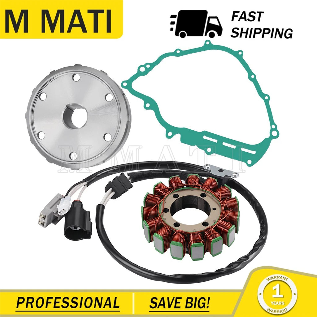 Flywheel Rotor + Stator + Gasket for Yamaha Rhino 700 YXR700 (2008–2013)
