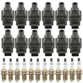 Set of 12 Ignition Coils & Platinum Spark Plugs for Mercedes W129 W140 W220 V12