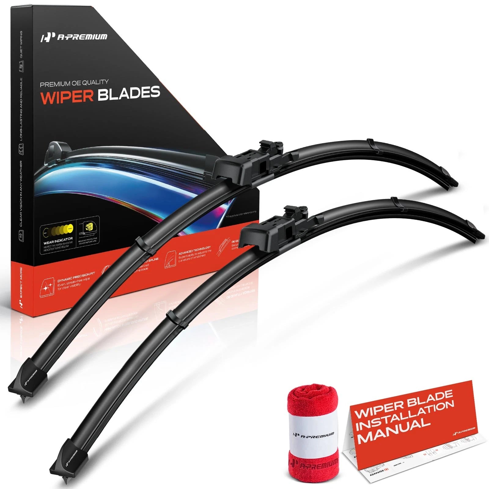 2X 26" Windshield Wiper Blades for Ford Fusion (2013–2020)