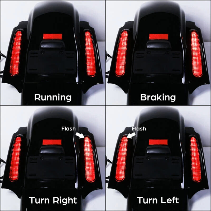 5" Stretched Saddle Bags for Harley CVO Touring Street Glide (2009–2013)