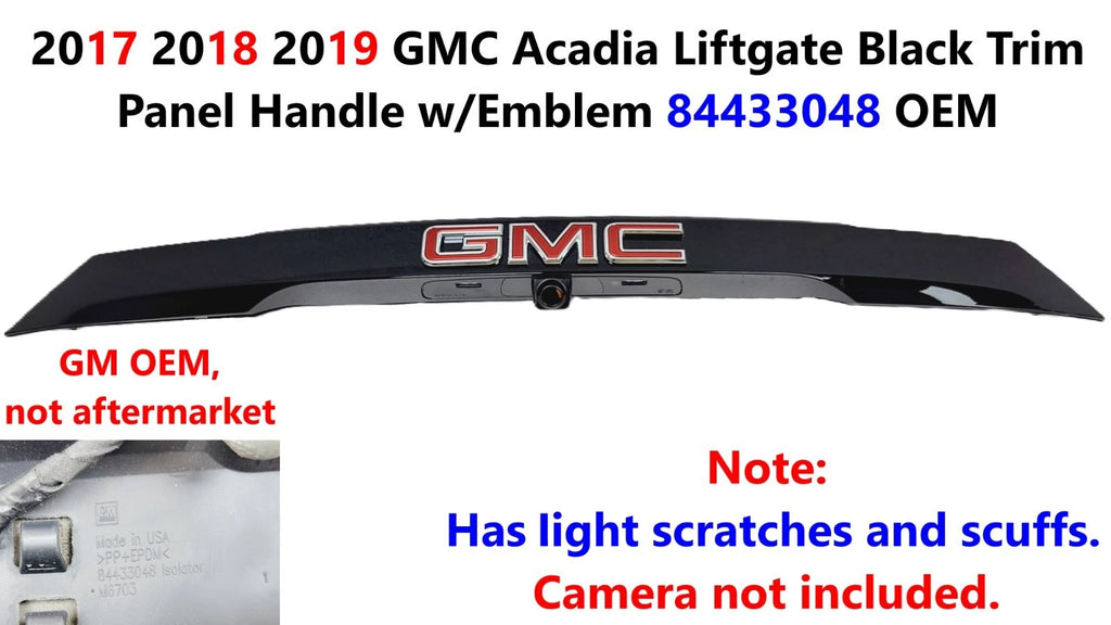 Liftgate Trim Panel Handle for GMC Acadia (2017–2019) 84433048