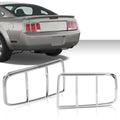 Set of 2 Tail Light Bezel Covers for Ford Mustang (2005–2009) Silver