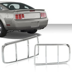 Set of 2 Tail Light Bezel Covers for Ford Mustang (2005–2009) Silver