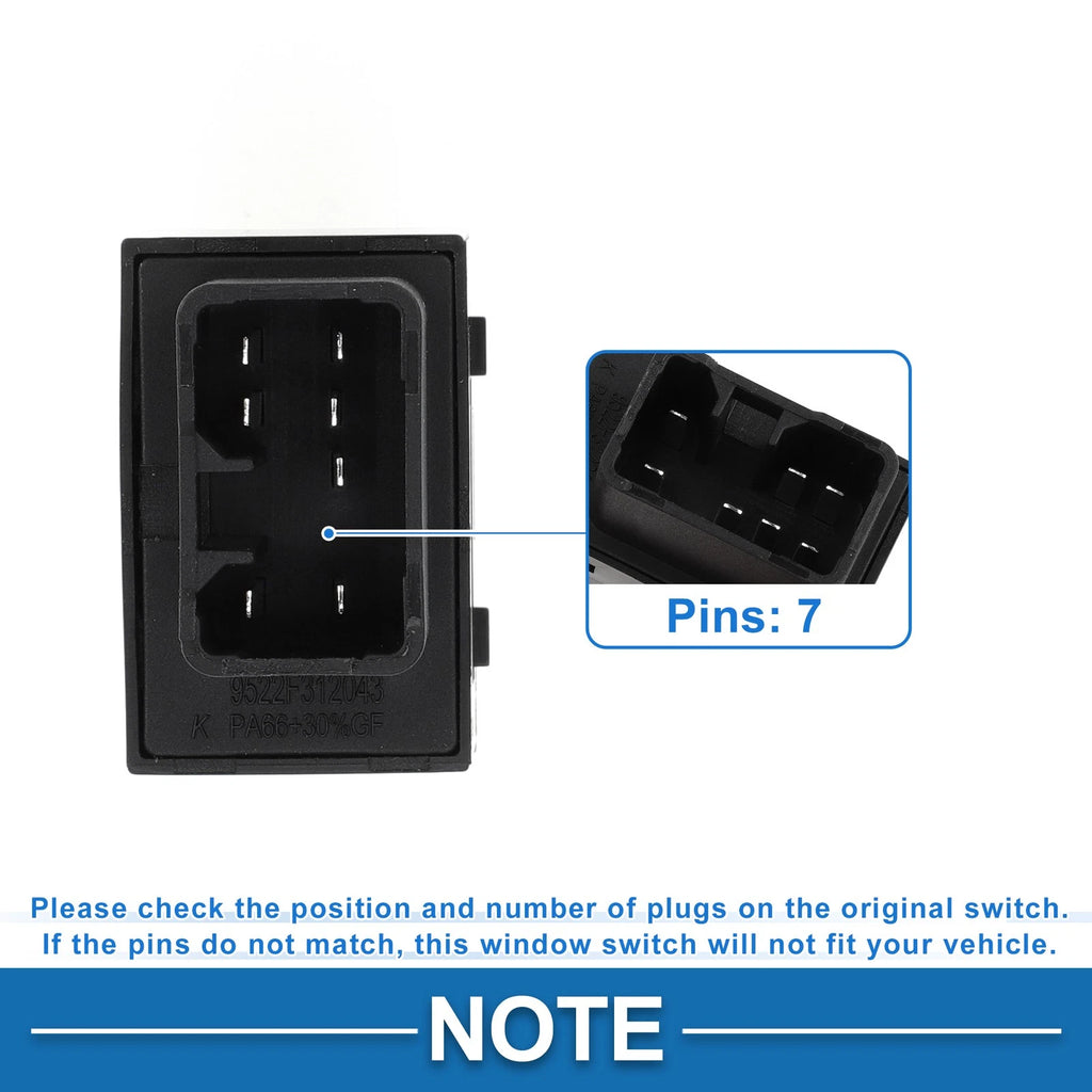 Power Window Switch for Hyundai Tucson (2010–2015) No. 935802S000