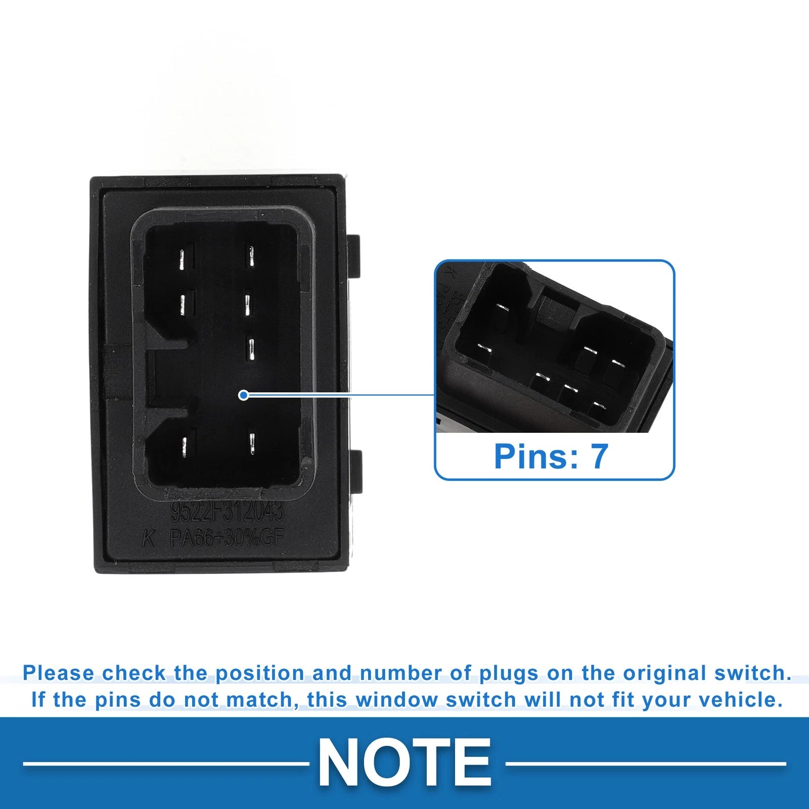 Power Window Switch for Hyundai Tucson (2010–2015) No. 935802S000