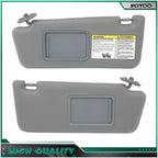 Set of 2 Sun Visors for Toyota Tacoma (2005–2015) LH Driver & RH Passenger Gray