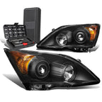 Projector Headlight Lamps for Honda CR-V (2007–2011) Black/Amber
