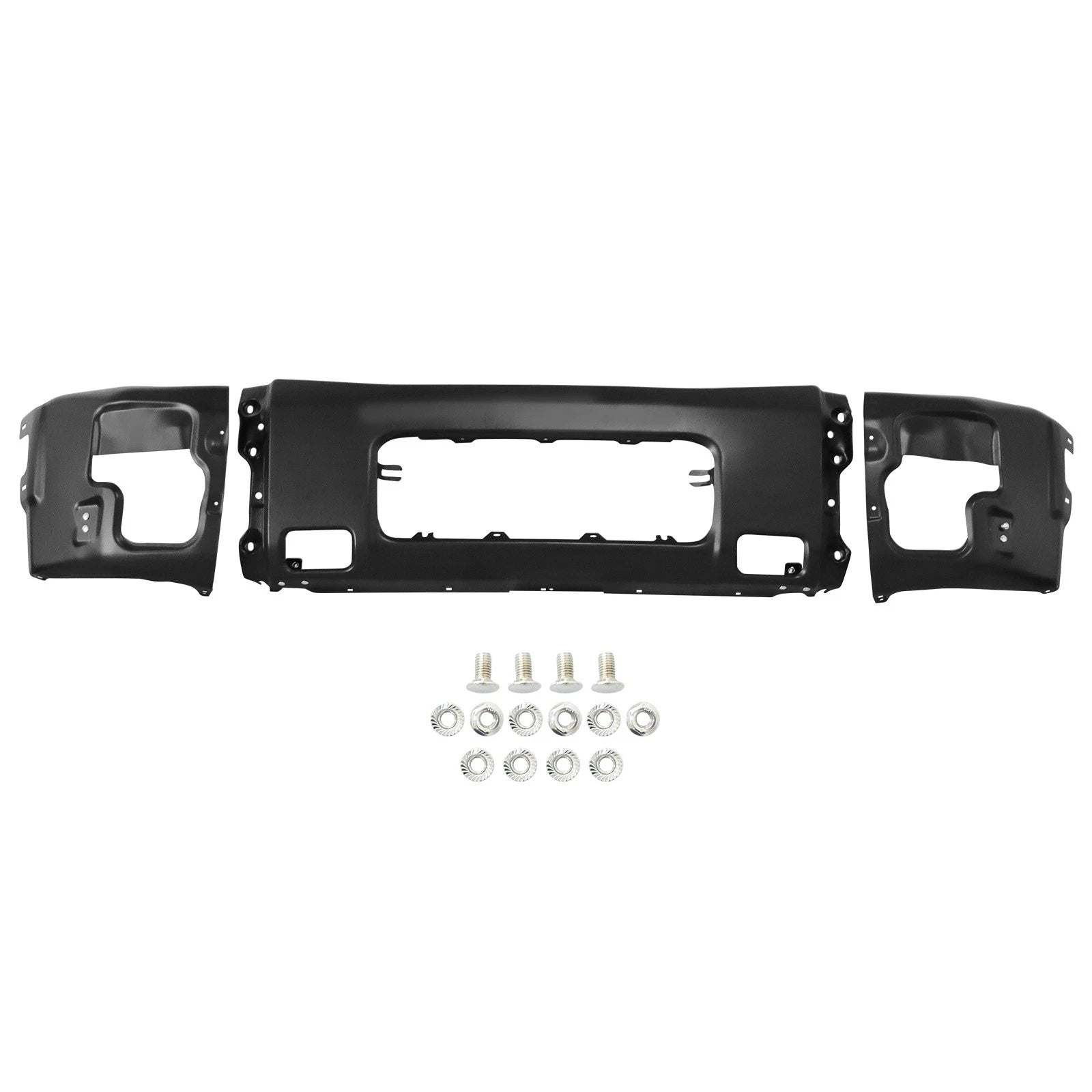 Black Steel Front Bumper Face Bar for Nissan Titan (2004–2015) w/Fog Light Holes