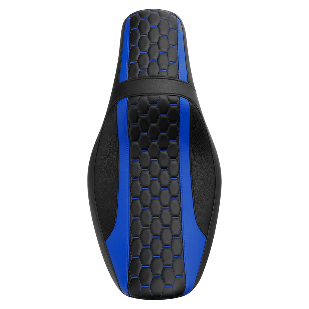 Driver Passenger Seat for Harley Dyna Street Bob FXD FXDWG (2006–2017) Black Blue