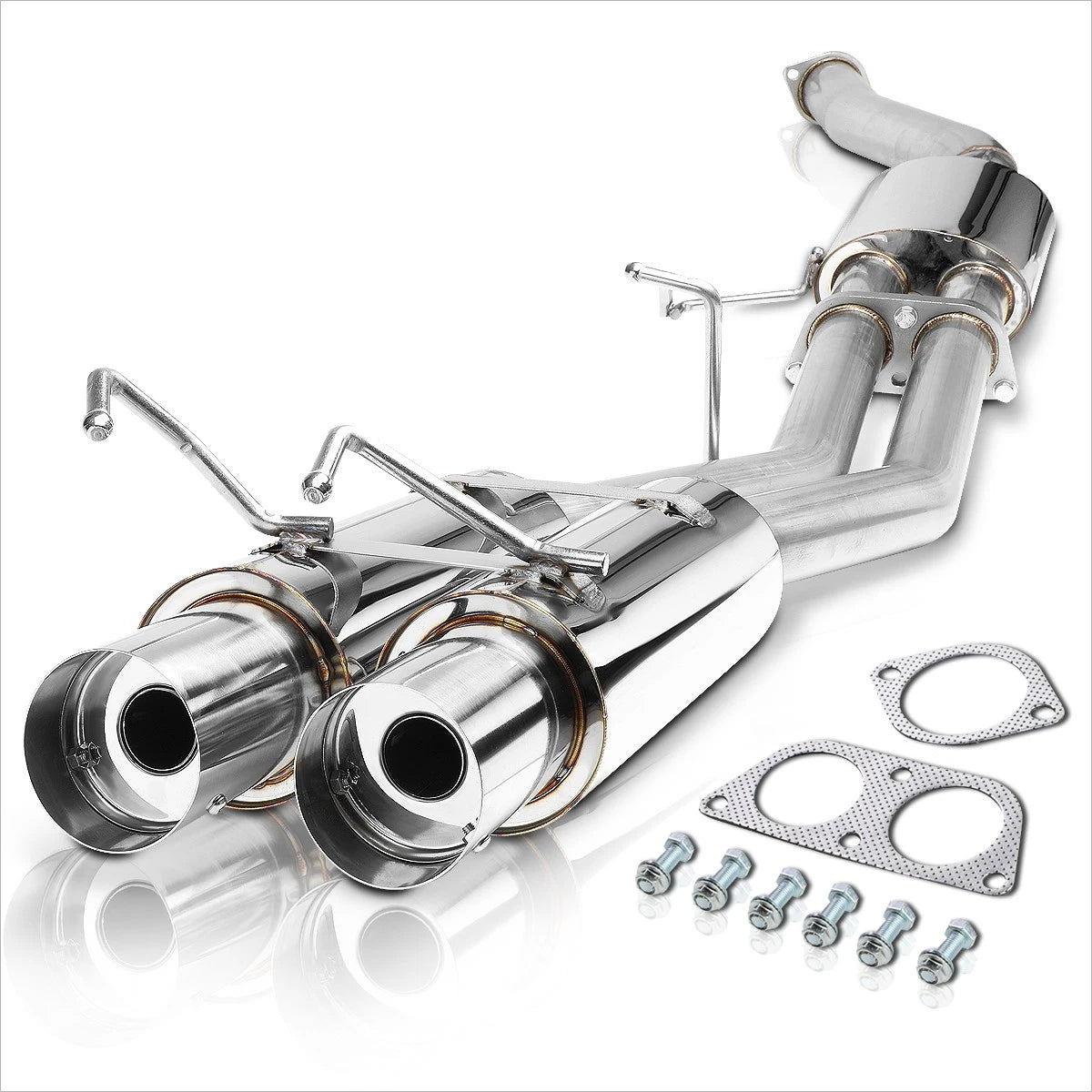 Dual 3.5" Tip Catback Exhaust Muffler for Nissan 240SX (1989–1994)
