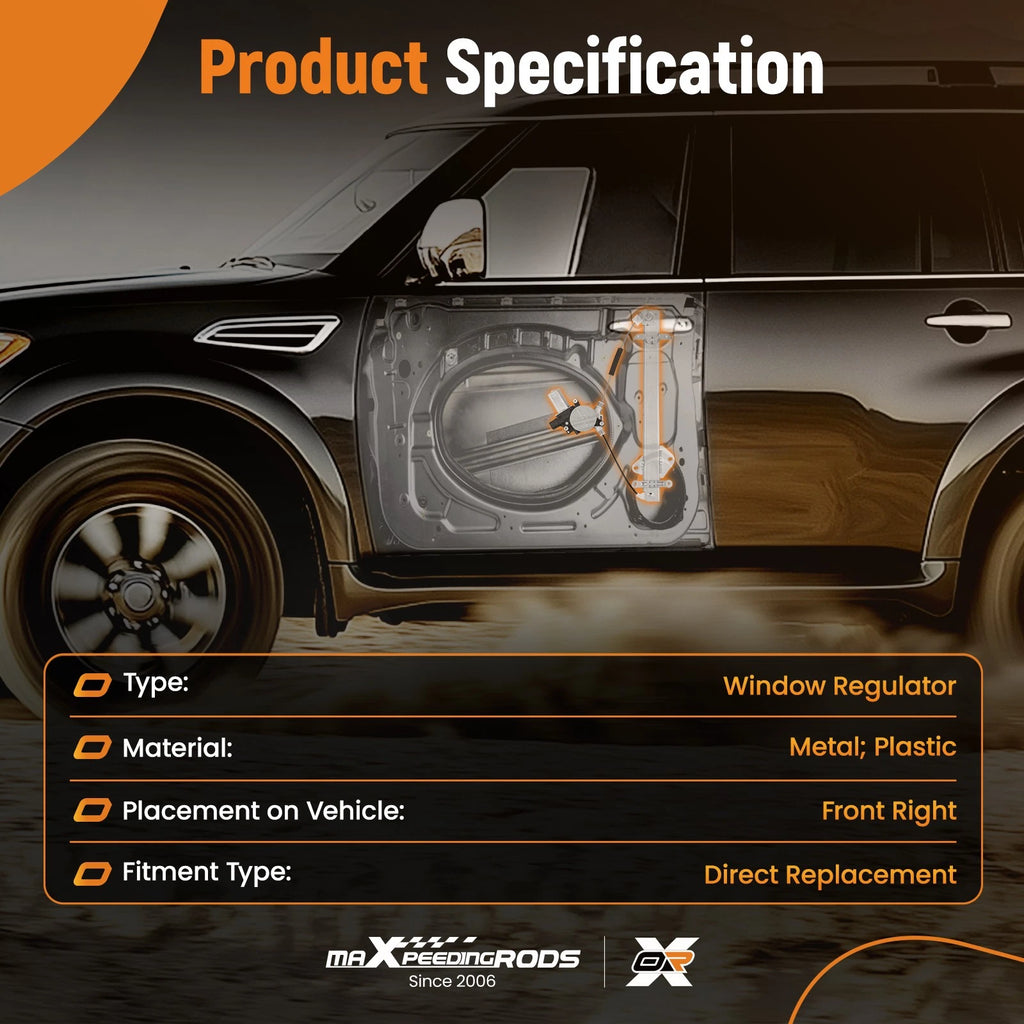 Front Right Window Regulator for Subaru Outback (2015-2019)