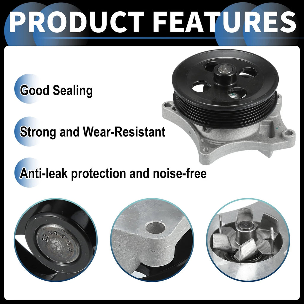 Water Pump with Gasket Kit for Buick Encore (2016–2021) & Chevrolet Cruze (2016–2021) No. 12678774