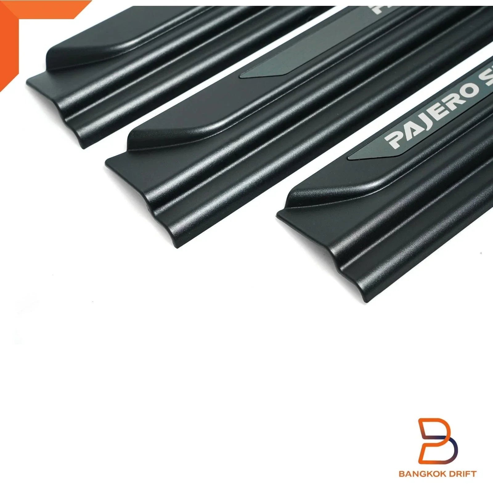 Matte Black Scuff Plate Door Sill Protector for Mitsubishi Pajero Sport (2015-2025)