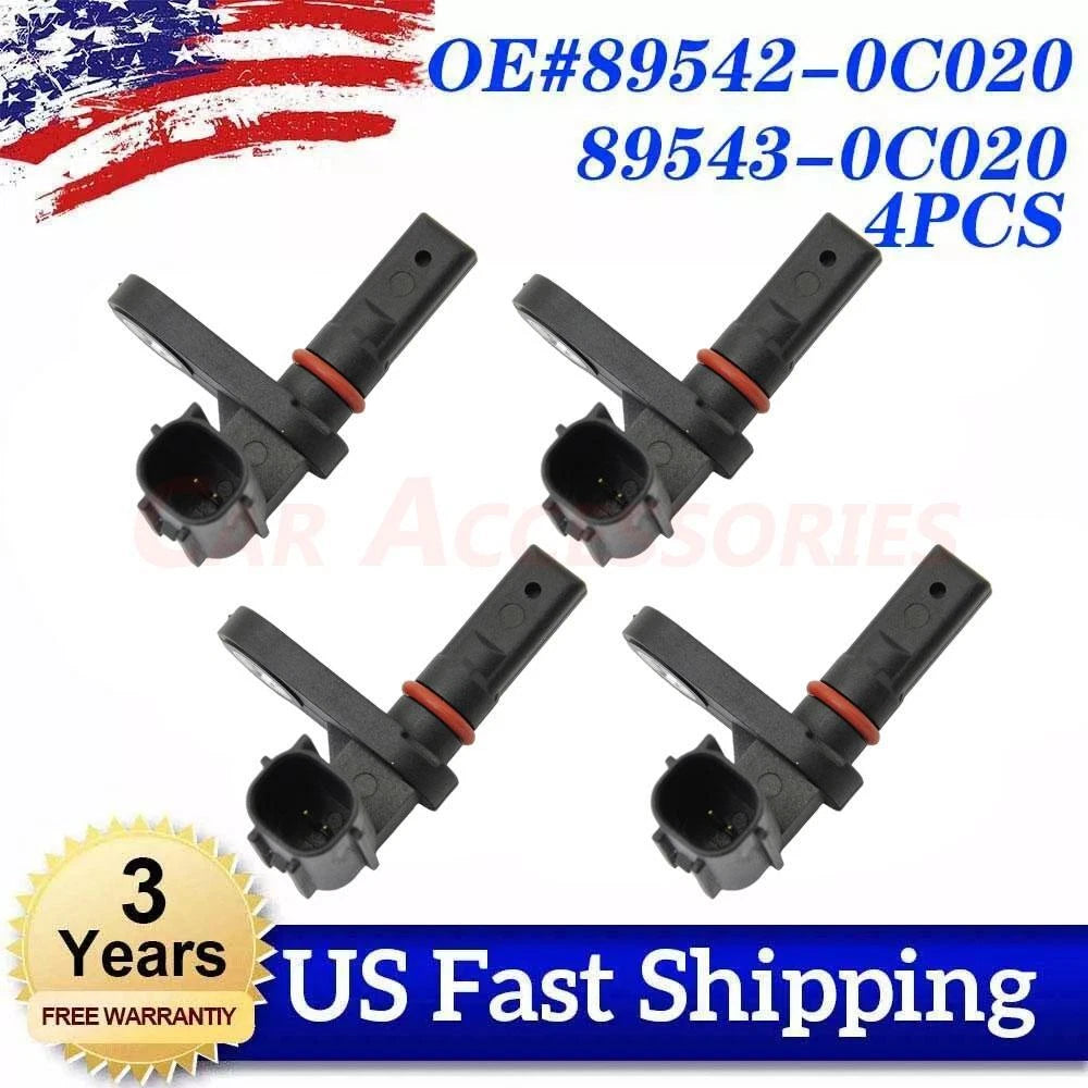 4X Wheel Speed Sensor for Toyota Sequoia Tundra (2008–2021)
