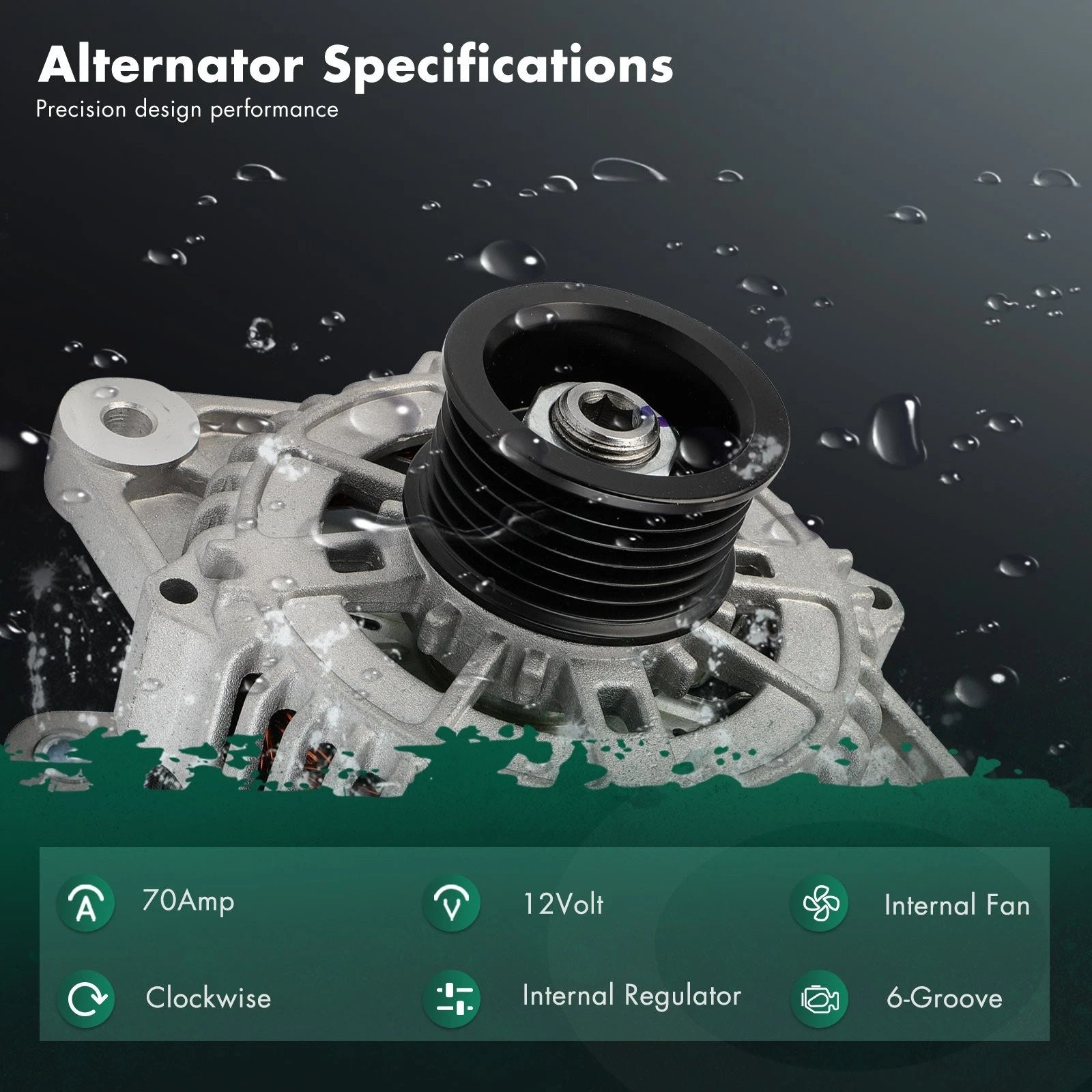 Alternator for Mercruiser Model 350 Mag MPI (Gen +) (1999-On) 8461