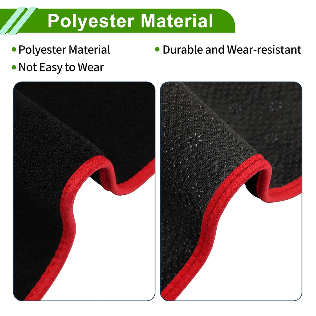 Dashboard Cover for Toyota Camry XV70 (2018–2023) Black Red Polyester 1Pc