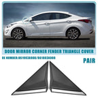 1 Pair Front Mirror Corner Fender Triangle Cover No. 861903X000 for Hyundai 