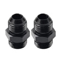 Black Aluminum AN10 Flare to 6AN ORB Male Fitting Adapter w/ O-Rings