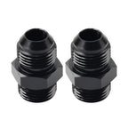 Black Aluminum AN10 Flare to 6AN ORB Male Fitting Adapter w/ O-Rings