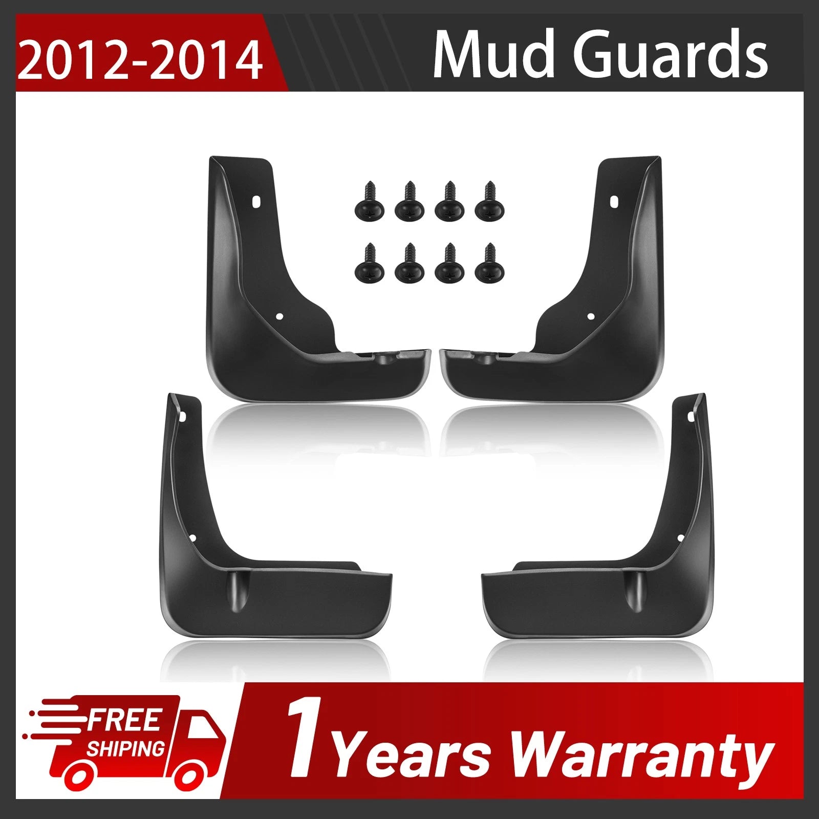 Sports Mud Flaps Splash Guards for Toyota Camry 2012-2014 (4Pcs)